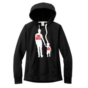 The Boss The Real Boss Father And Child Women's Fleece Hoodie