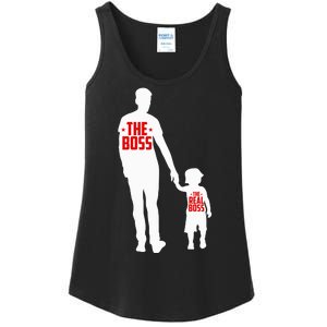 The Boss The Real Boss Father And Child Ladies Essential Tank