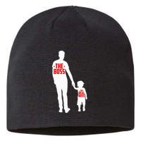 The Boss The Real Boss Father And Child Sustainable Beanie