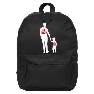 The Boss The Real Boss Father And Child 16 in Basic Backpack