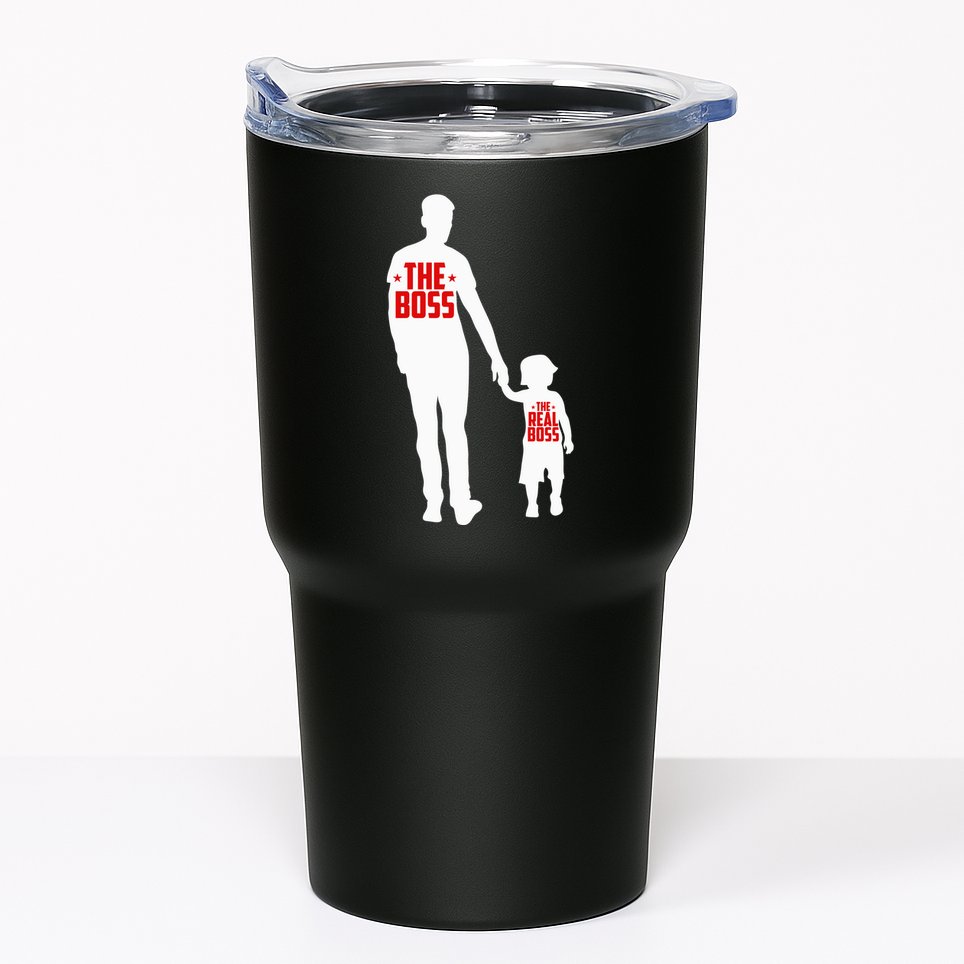 The Boss The Real Boss Father And Child Tumbler