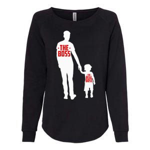 The Boss The Real Boss Father And Child Womens California Wash Sweatshirt