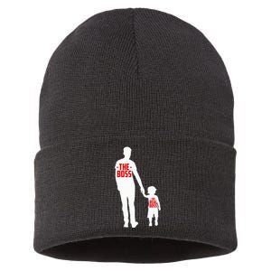 The Boss The Real Boss Father And Child Sustainable Knit Beanie