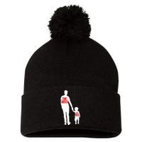 The Boss The Real Boss Father And Child Pom Pom 12in Knit Beanie