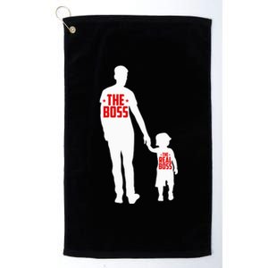 The Boss The Real Boss Father And Child Platinum Collection Golf Towel