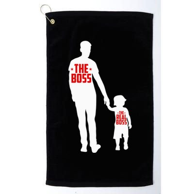 The Boss The Real Boss Father And Child Golf Towel