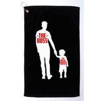 The Boss The Real Boss Father And Child Golf Towel