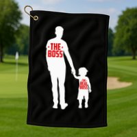 The Boss The Real Boss Father And Child Golf Towel