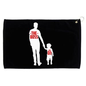 The Boss The Real Boss Father And Child Grommeted Golf Towel