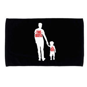 The Boss The Real Boss Father And Child Microfiber Hand Towel