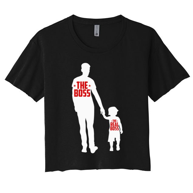 The Boss The Real Boss Father And Child Crop Top