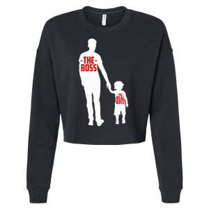 The Boss The Real Boss Father And Child Cropped Pullover Crew