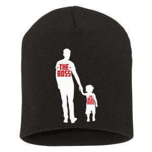 The Boss The Real Boss Father And Child Short Acrylic Beanie