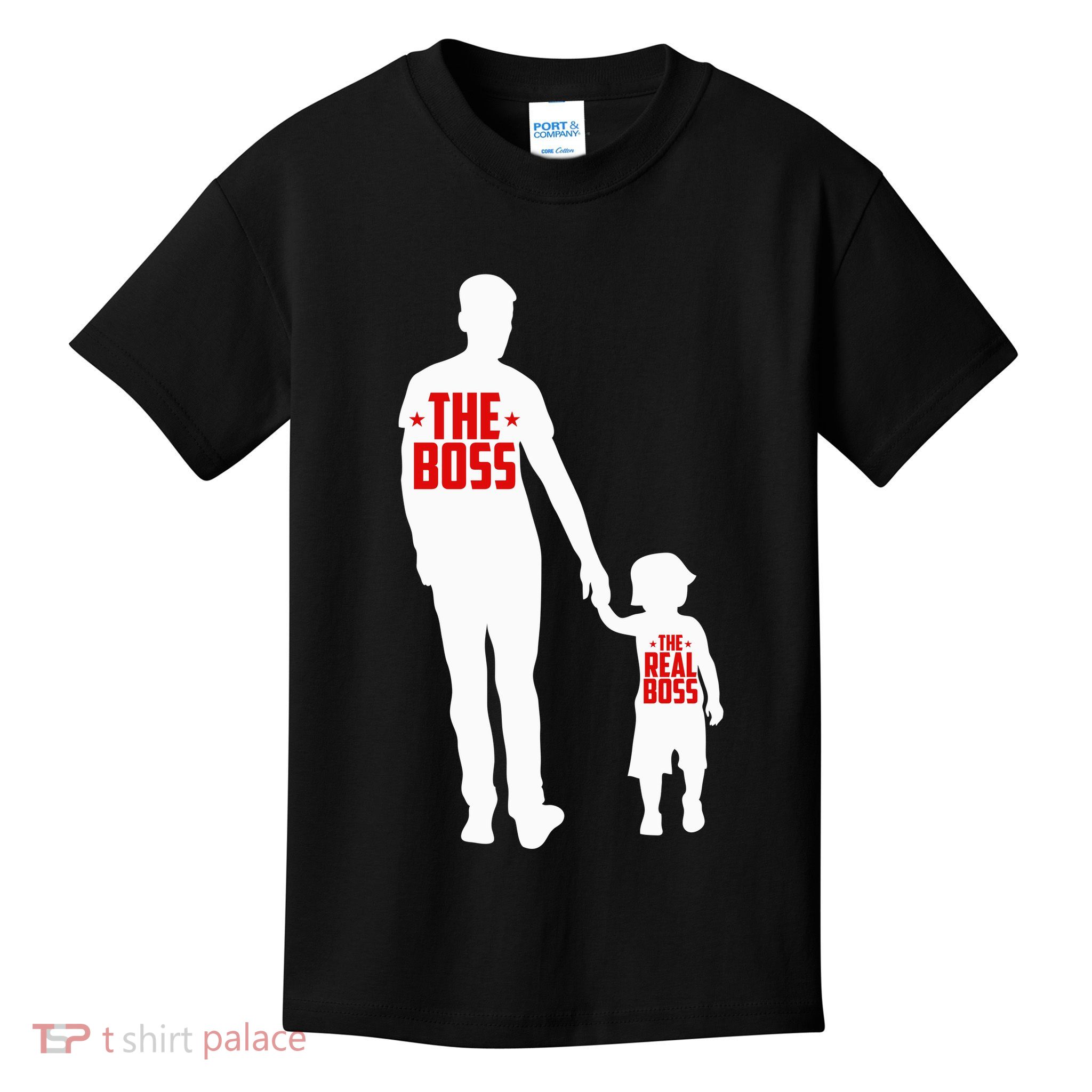 The Boss The Real Boss Father And Child Kids T-Shirt