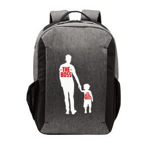 The Boss The Real Boss Father And Child Vector Backpack