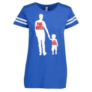 The Boss The Real Boss Father And Child Enza Ladies Jersey Football T-Shirt