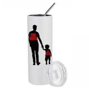 The Boss The Real Boss Father And Child Stainless Steel Tumbler