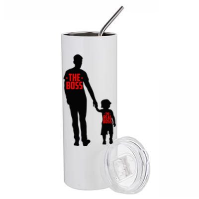 The Boss The Real Boss Father And Child Stainless Steel Tumbler