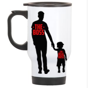 The Boss The Real Boss Father And Child Stainless Steel Travel Mug