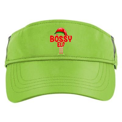 The Bossy Elf Matching Christmas Adult Drive Performance Visor