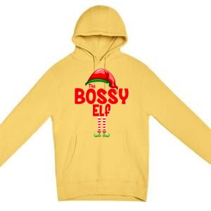 The Bossy Elf Matching Christmas Premium Pullover Hoodie