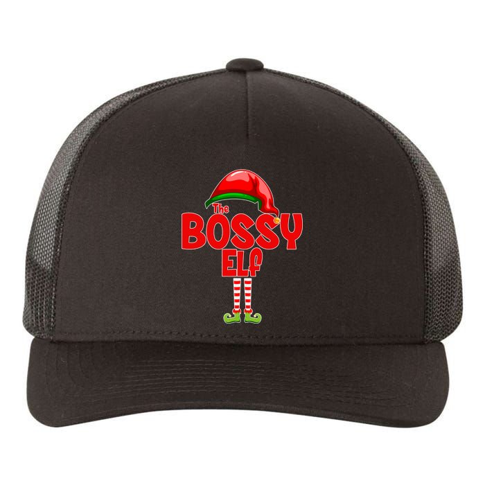 The Bossy Elf Matching Christmas Yupoong Adult 5-Panel Trucker Hat