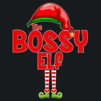 The Bossy Elf Matching Christmas Yupoong Adult 5-Panel Trucker Hat