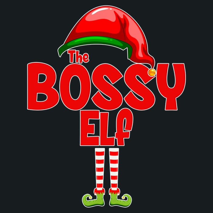 The Bossy Elf Matching Christmas Yupoong Adult 5-Panel Trucker Hat