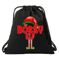 The Bossy Elf Matching Christmas Drawstring Bag
