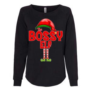 The Bossy Elf Matching Christmas Womens California Wash Sweatshirt