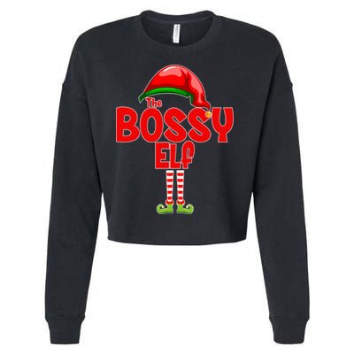 The Bossy Elf Matching Christmas Cropped Pullover Crew