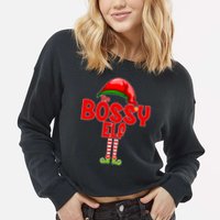 The Bossy Elf Matching Christmas Cropped Pullover Crew