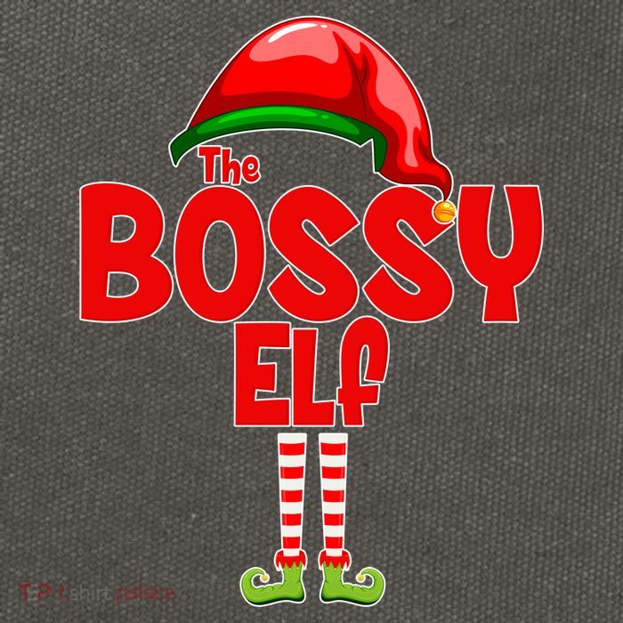The Bossy Elf Matching Christmas Cotton Canvas Backpack