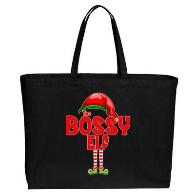 The Bossy Elf Matching Christmas Cotton Canvas Jumbo Tote