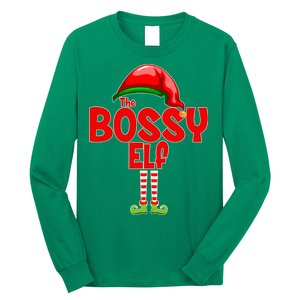 The Bossy Elf Matching Christmas Long Sleeve Shirt