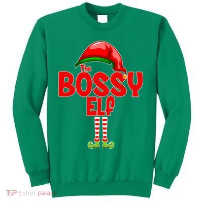 The Bossy Elf Matching Christmas Sweatshirt