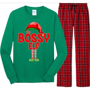 The Bossy Elf Matching Christmas Long Sleeve Pajama Set