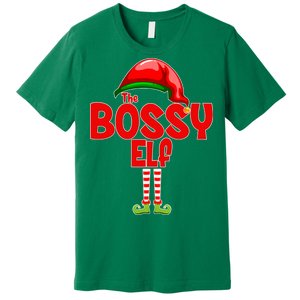 The Bossy Elf Matching Christmas Premium T-Shirt