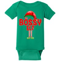 The Bossy Elf Matching Christmas Baby Bodysuit