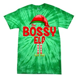 The Bossy Elf Matching Christmas Tie-Dye T-Shirt