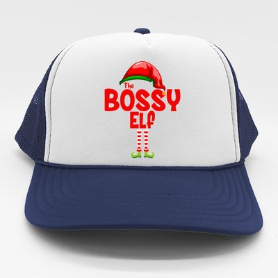 The Bossy Elf Matching Christmas Trucker Hat