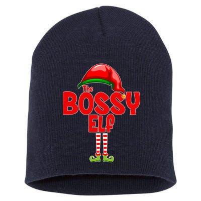 The Bossy Elf Matching Christmas Short Acrylic Beanie