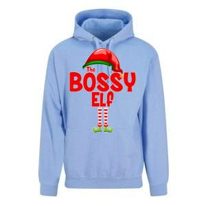 The Bossy Elf Matching Christmas Unisex Surf Hoodie