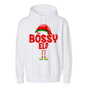 The Bossy Elf Matching Christmas Garment-Dyed Fleece Hoodie