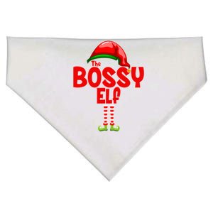 The Bossy Elf Matching Christmas USA-Made Doggie Bandana