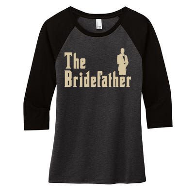 The Bridefather Women's Tri-Blend 3/4-Sleeve Raglan Shirt