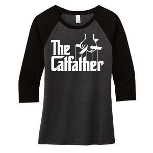 The Catfather Women's Tri-Blend 3/4-Sleeve Raglan Shirt