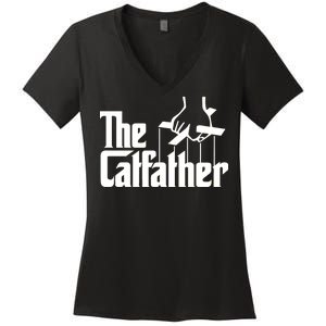 The Catfather Women's V-Neck T-Shirt