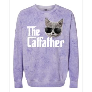 The Catfather Cool Movie Parody For Dads Colorblast Crewneck Sweatshirt