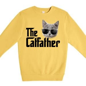 The Catfather Cool Movie Parody For Dads Premium Crewneck Sweatshirt